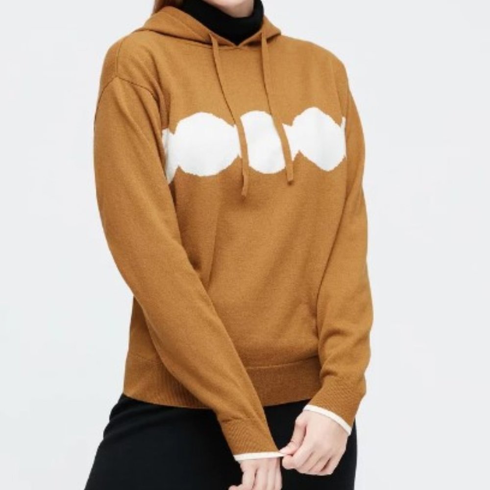 Marimekko Uniqlo Wool Cashmere Hoodie Sweater Top
